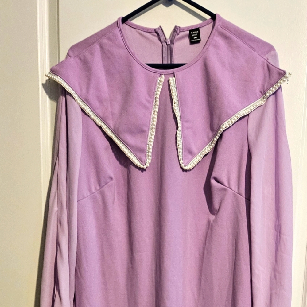 Women's plus size 3XL pink long dress